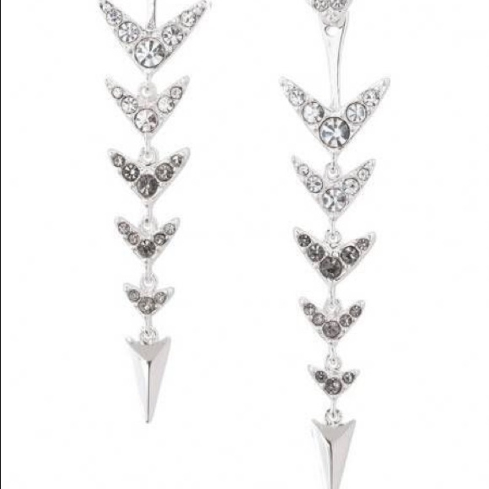 Stella & Dot Silver 3-1 earrings